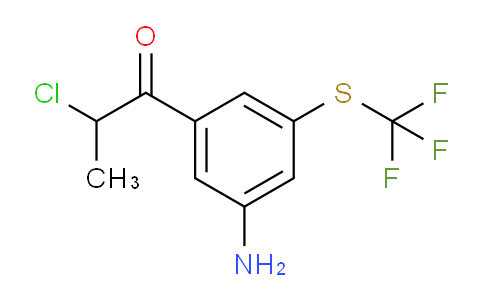CAS No. 1803880-18-3, 1-(3-Amino-5-(trifluoromethylthio)phenyl)-2-chloropropan-1-one