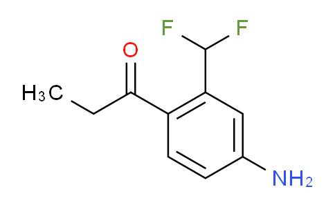 CAS No. 1803861-09-7, 1-(4-Amino-2-(difluoromethyl)phenyl)propan-1-one