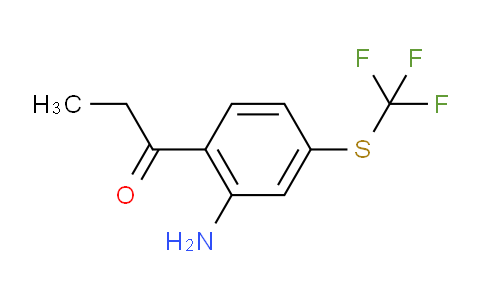 CAS No. 1804217-63-7, 1-(2-Amino-4-(trifluoromethylthio)phenyl)propan-1-one