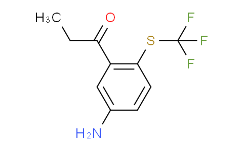 CAS No. 1806521-81-2, 1-(5-Amino-2-(trifluoromethylthio)phenyl)propan-1-one