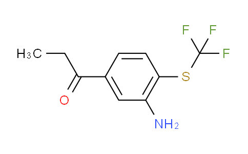CAS No. 1803861-25-7, 1-(3-Amino-4-(trifluoromethylthio)phenyl)propan-1-one