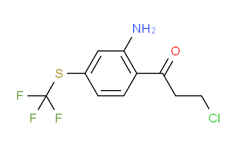 CAS No. 1806551-75-6, 1-(2-Amino-4-(trifluoromethylthio)phenyl)-3-chloropropan-1-one
