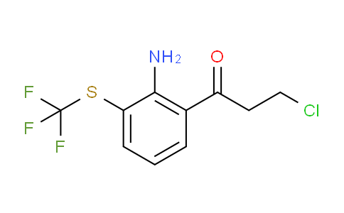 CAS No. 1806522-07-5, 1-(2-Amino-3-(trifluoromethylthio)phenyl)-3-chloropropan-1-one