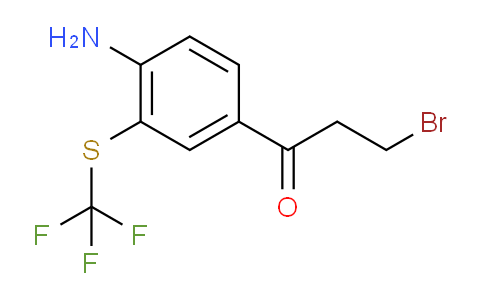 CAS No. 1803805-61-9, 1-(4-Amino-3-(trifluoromethylthio)phenyl)-3-bromopropan-1-one