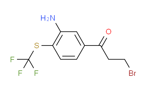 CAS No. 1806521-95-8, 1-(3-Amino-4-(trifluoromethylthio)phenyl)-3-bromopropan-1-one