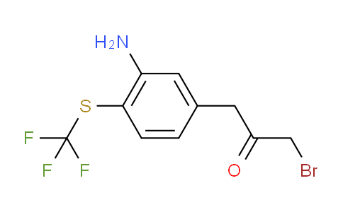 CAS No. 1806376-47-5, 1-(3-Amino-4-(trifluoromethylthio)phenyl)-3-bromopropan-2-one