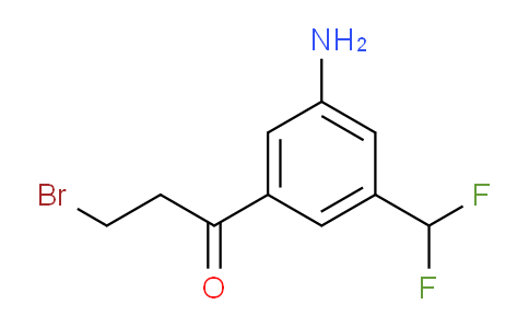 CAS No. 1804206-22-1, 1-(3-Amino-5-(difluoromethyl)phenyl)-3-bromopropan-1-one