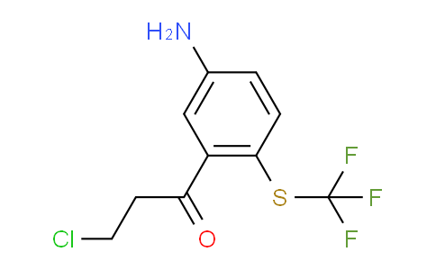 CAS No. 1806522-15-5, 1-(5-Amino-2-(trifluoromethylthio)phenyl)-3-chloropropan-1-one
