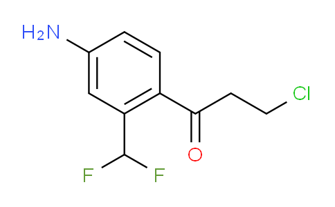 CAS No. 1803837-36-6, 1-(4-Amino-2-(difluoromethyl)phenyl)-3-chloropropan-1-one