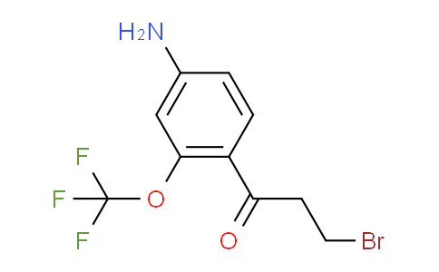 CAS No. 1804507-43-4, 1-(4-Amino-2-(trifluoromethoxy)phenyl)-3-bromopropan-1-one