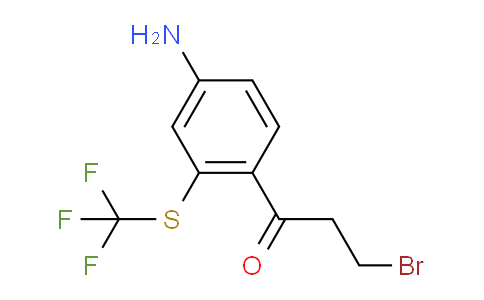 CAS No. 1804508-63-1, 1-(4-Amino-2-(trifluoromethylthio)phenyl)-3-bromopropan-1-one