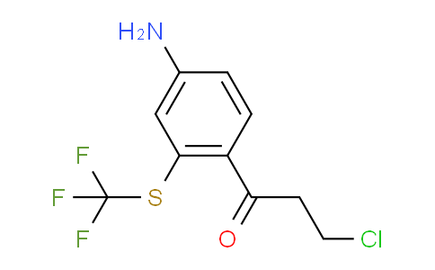 CAS No. 1804508-74-4, 1-(4-Amino-2-(trifluoromethylthio)phenyl)-3-chloropropan-1-one