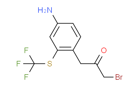 CAS No. 1803838-99-4, 1-(4-Amino-2-(trifluoromethylthio)phenyl)-3-bromopropan-2-one