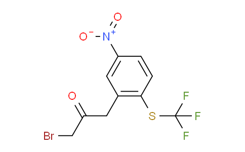CAS No. 1804252-19-4, 1-Bromo-3-(5-nitro-2-(trifluoromethylthio)phenyl)propan-2-one