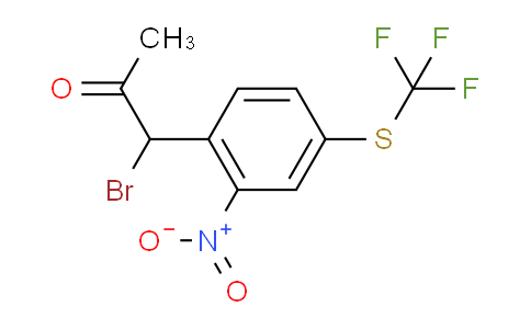 CAS No. 1805886-42-3, 1-Bromo-1-(2-nitro-4-(trifluoromethylthio)phenyl)propan-2-one