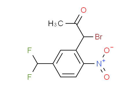 CAS No. 1804152-27-9, 1-Bromo-1-(5-(difluoromethyl)-2-nitrophenyl)propan-2-one