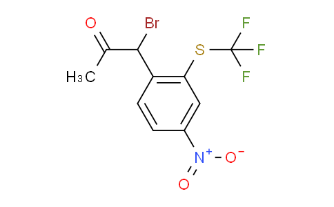 CAS No. 1806455-46-8, 1-Bromo-1-(4-nitro-2-(trifluoromethylthio)phenyl)propan-2-one