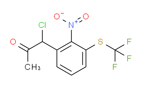 CAS No. 1805724-82-6, 1-Chloro-1-(2-nitro-3-(trifluoromethylthio)phenyl)propan-2-one