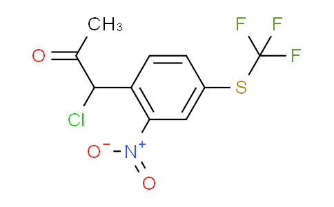 CAS No. 1805696-51-8, 1-Chloro-1-(2-nitro-4-(trifluoromethylthio)phenyl)propan-2-one