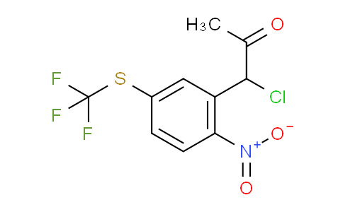 CAS No. 1805886-62-7, 1-Chloro-1-(2-nitro-5-(trifluoromethylthio)phenyl)propan-2-one