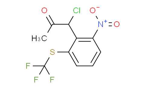 CAS No. 1805850-60-5, 1-Chloro-1-(2-nitro-6-(trifluoromethylthio)phenyl)propan-2-one
