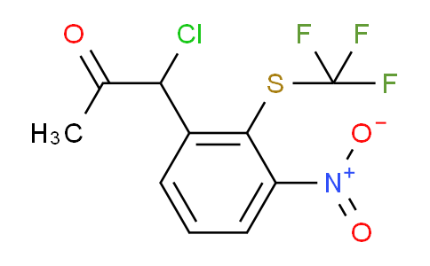 CAS No. 1806713-35-8, 1-Chloro-1-(3-nitro-2-(trifluoromethylthio)phenyl)propan-2-one