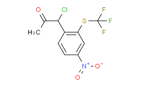 CAS No. 1804241-99-3, 1-Chloro-1-(4-nitro-2-(trifluoromethylthio)phenyl)propan-2-one