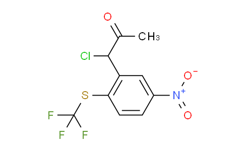 CAS No. 1806493-87-7, 1-Chloro-1-(5-nitro-2-(trifluoromethylthio)phenyl)propan-2-one