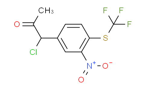 CAS No. 1805724-84-8, 1-Chloro-1-(3-nitro-4-(trifluoromethylthio)phenyl)propan-2-one