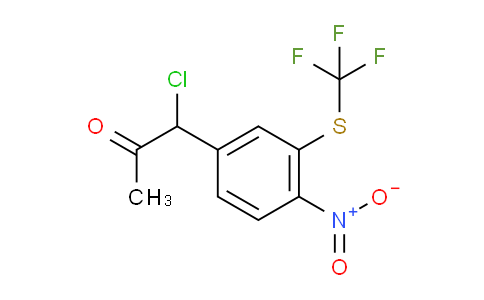 CAS No. 1804072-39-6, 1-Chloro-1-(4-nitro-3-(trifluoromethylthio)phenyl)propan-2-one