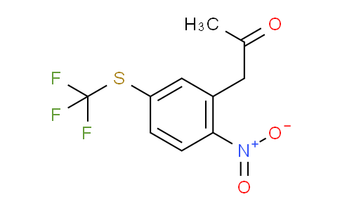 CAS No. 1805850-57-0, 1-(2-Nitro-5-(trifluoromethylthio)phenyl)propan-2-one