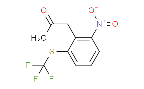 CAS No. 1805724-37-1, 1-(2-Nitro-6-(trifluoromethylthio)phenyl)propan-2-one