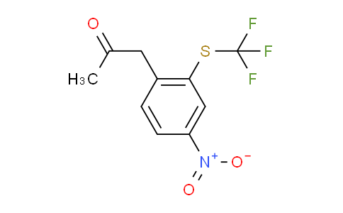 CAS No. 1805696-49-4, 1-(4-Nitro-2-(trifluoromethylthio)phenyl)propan-2-one