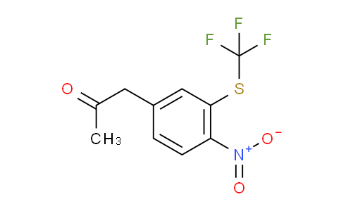 CAS No. 1806455-37-7, 1-(4-Nitro-3-(trifluoromethylthio)phenyl)propan-2-one
