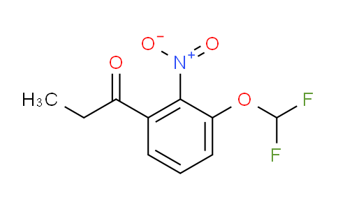 CAS No. 1804144-84-0, 1-(3-(Difluoromethoxy)-2-nitrophenyl)propan-1-one