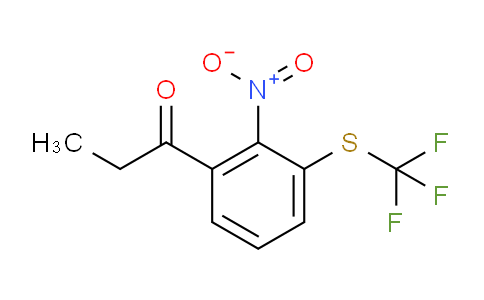 CAS No. 1806713-04-1, 1-(2-Nitro-3-(trifluoromethylthio)phenyl)propan-1-one