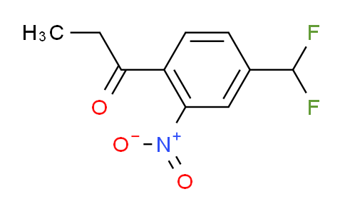 CAS No. 1804239-39-1, 1-(4-(Difluoromethyl)-2-nitrophenyl)propan-1-one