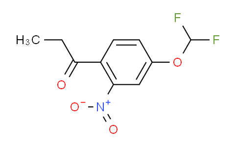 CAS No. 1803720-75-3, 1-(4-(Difluoromethoxy)-2-nitrophenyl)propan-1-one