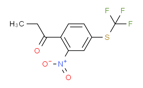 CAS No. 1805762-56-4, 1-(2-Nitro-4-(trifluoromethylthio)phenyl)propan-1-one