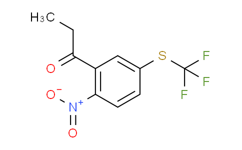 CAS No. 1806663-08-0, 1-(2-Nitro-5-(trifluoromethylthio)phenyl)propan-1-one