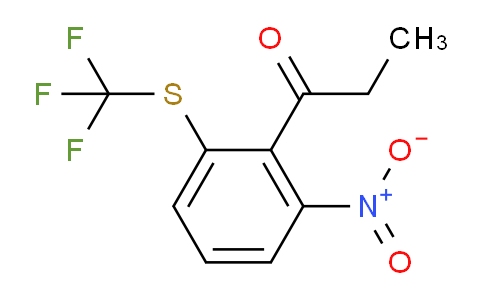 CAS No. 1806463-00-2, 1-(2-Nitro-6-(trifluoromethylthio)phenyl)propan-1-one
