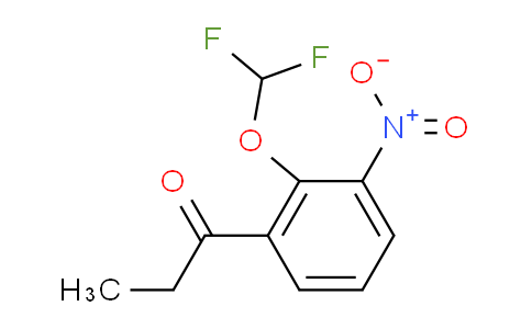 CAS No. 1804226-65-0, 1-(2-(Difluoromethoxy)-3-nitrophenyl)propan-1-one