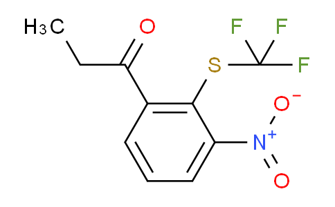 CAS No. 1804238-62-7, 1-(3-Nitro-2-(trifluoromethylthio)phenyl)propan-1-one