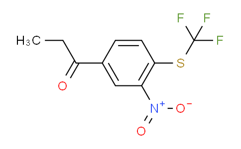 CAS No. 1806417-99-1, 1-(3-Nitro-4-(trifluoromethylthio)phenyl)propan-1-one