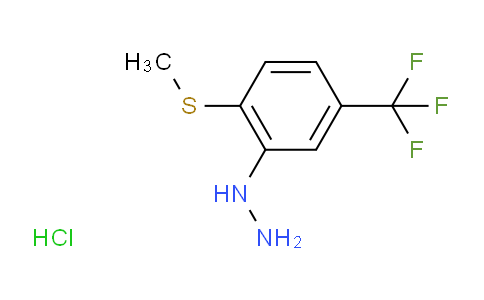 CAS No. 1062547-28-7, 1-(2-Methylthio-5-(trifluoromethyl)phenyl)hydrazine hydrochloride