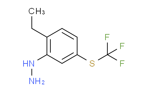 CAS No. 1805853-30-8, 1-(2-Ethyl-5-(trifluoromethylthio)phenyl)hydrazine