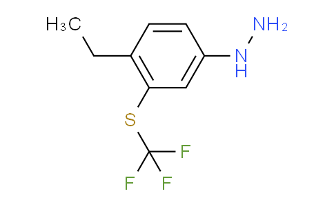 CAS No. 1803725-33-8, 1-(4-Ethyl-3-(trifluoromethylthio)phenyl)hydrazine