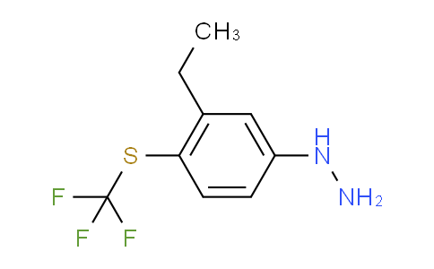 CAS No. 1804047-82-2, 1-(3-Ethyl-4-(trifluoromethylthio)phenyl)hydrazine