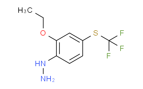 CAS No. 1805848-21-8, 1-(2-Ethoxy-4-(trifluoromethylthio)phenyl)hydrazine