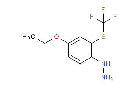 CAS No. 1805742-76-0, 1-(4-Ethoxy-2-(trifluoromethylthio)phenyl)hydrazine